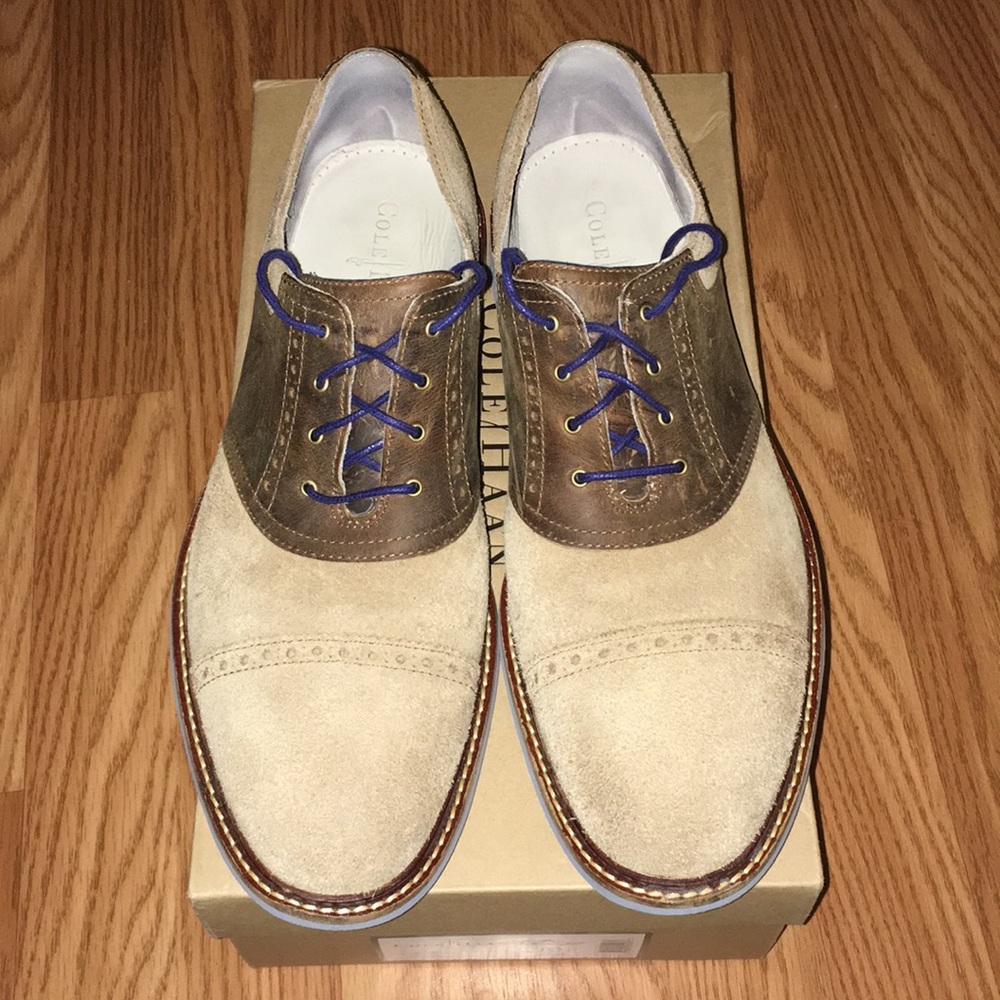 Men’s Cole Haan Air Franklin Suede Saddle Shoes.